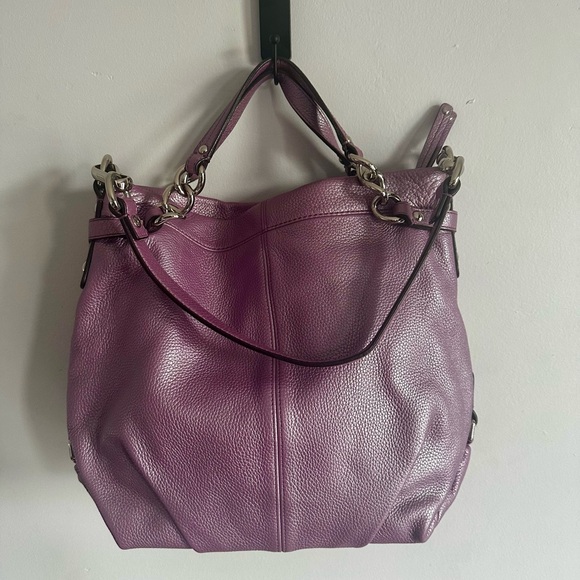 Coach Brooke Purple Convertible Hobo Shoulder Bag - Picture 4 of 10